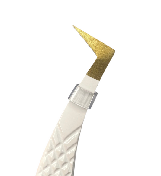 GOLD - Fibre Tip - L Shape Boot Pickup Tweezer