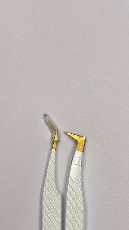 GOLD - Fibre Tip - L Shape Boot Pickup Tweezer