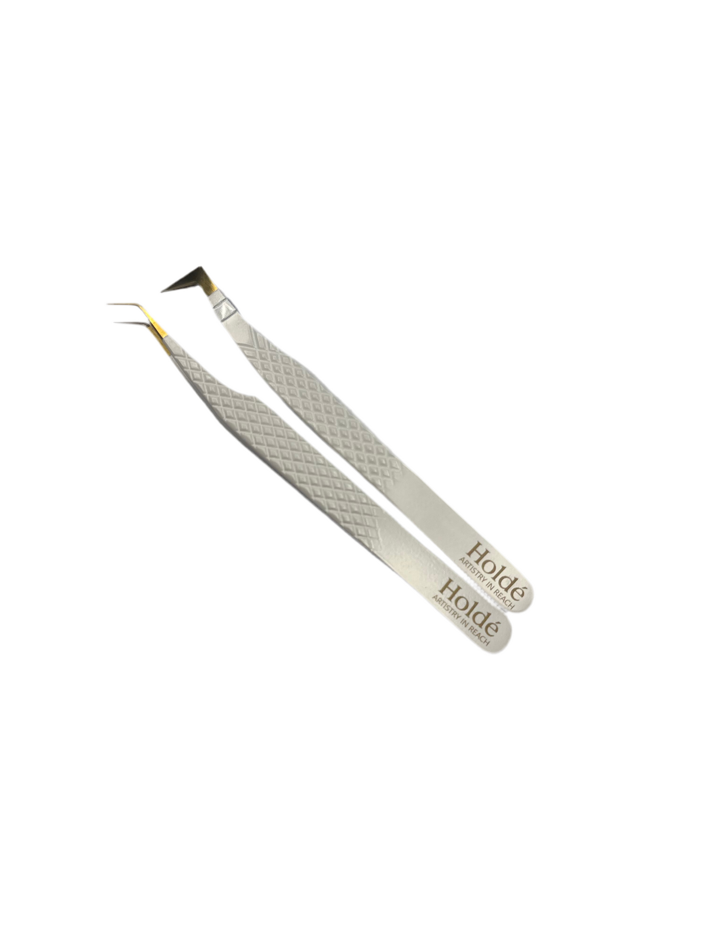 Lash Tweezer Set - GOLD - L SHAPE BOOT & CURVED TWEEZER