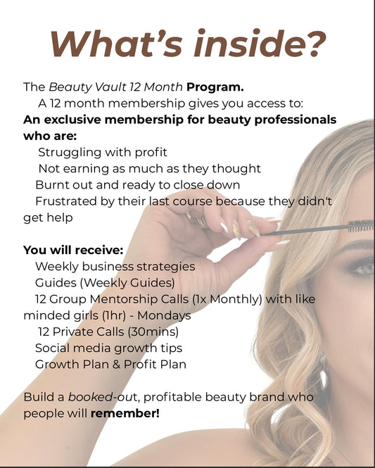 12 Month Beauty Vault Program