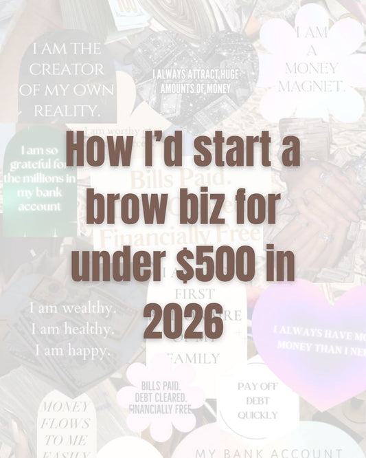 How I Would Start A Brow Biz In 2026 For Under $500 EBOOK